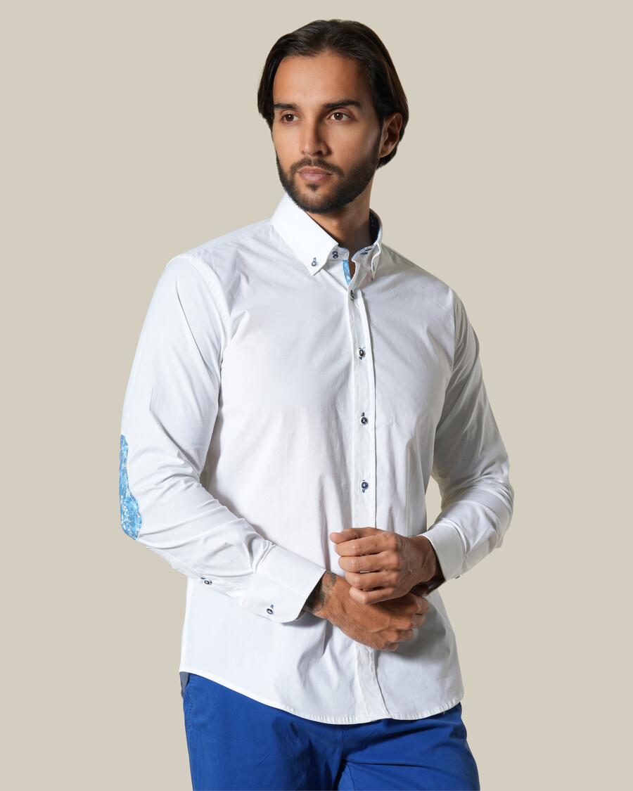 chemise unie à manches longues