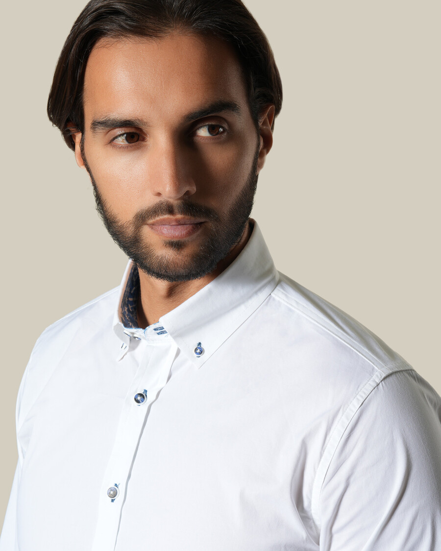 chemise unie à manches longues