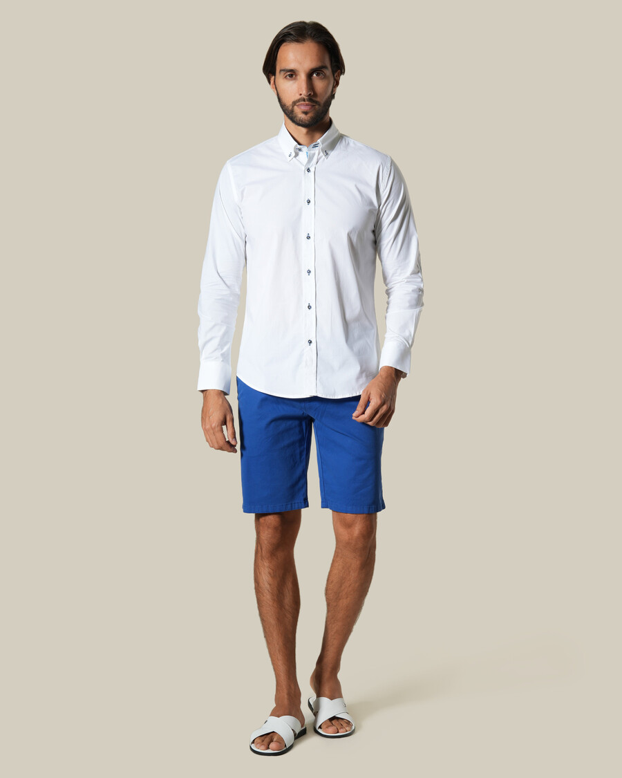 chemise unie à manches longues