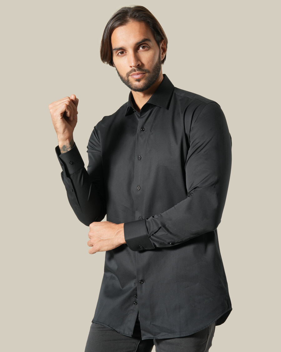 chemise classique en coton à manches longues