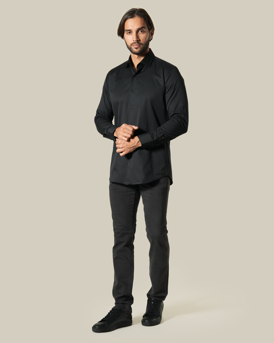 chemise classique en coton à manches longues