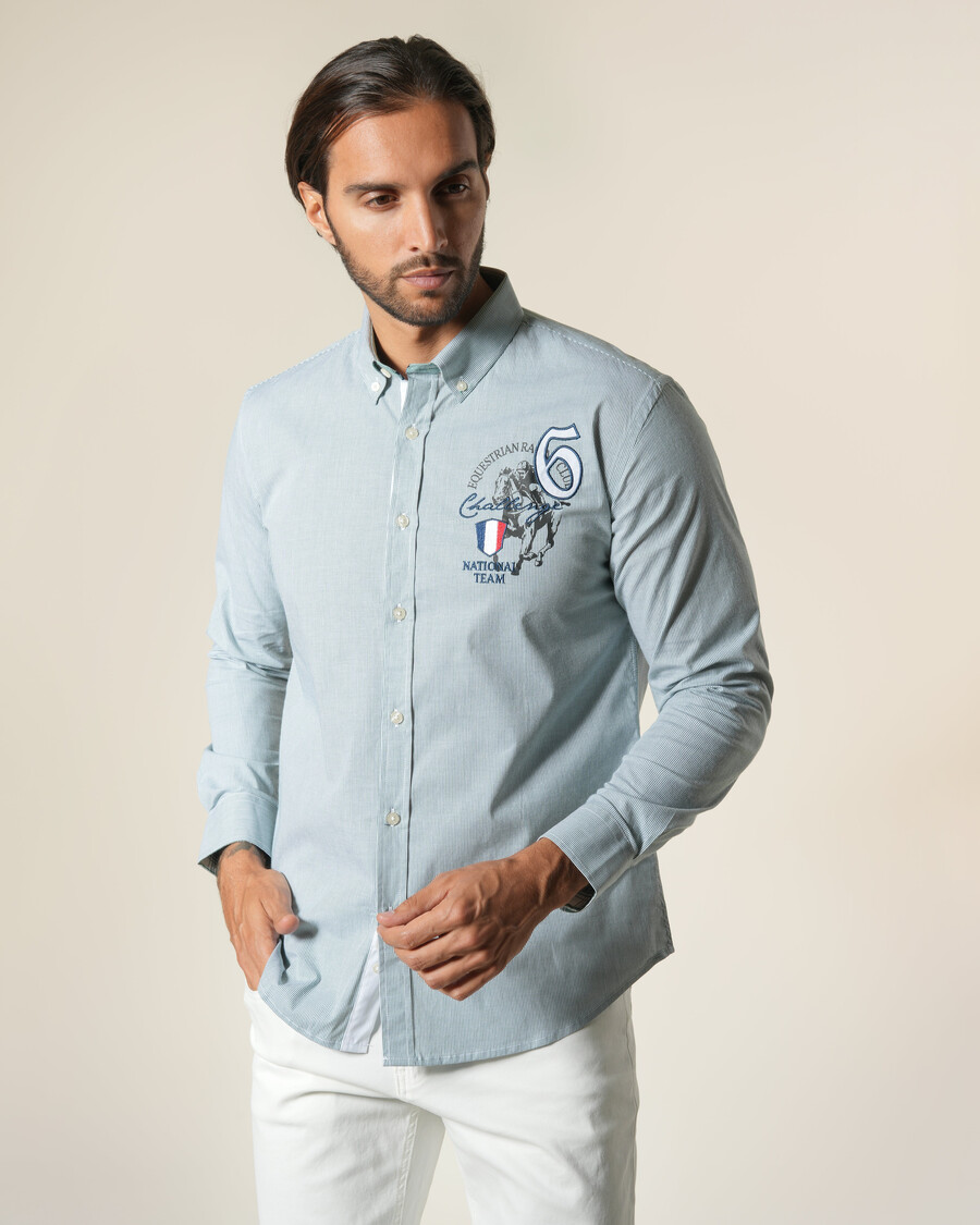 chemise rayée à manches longues