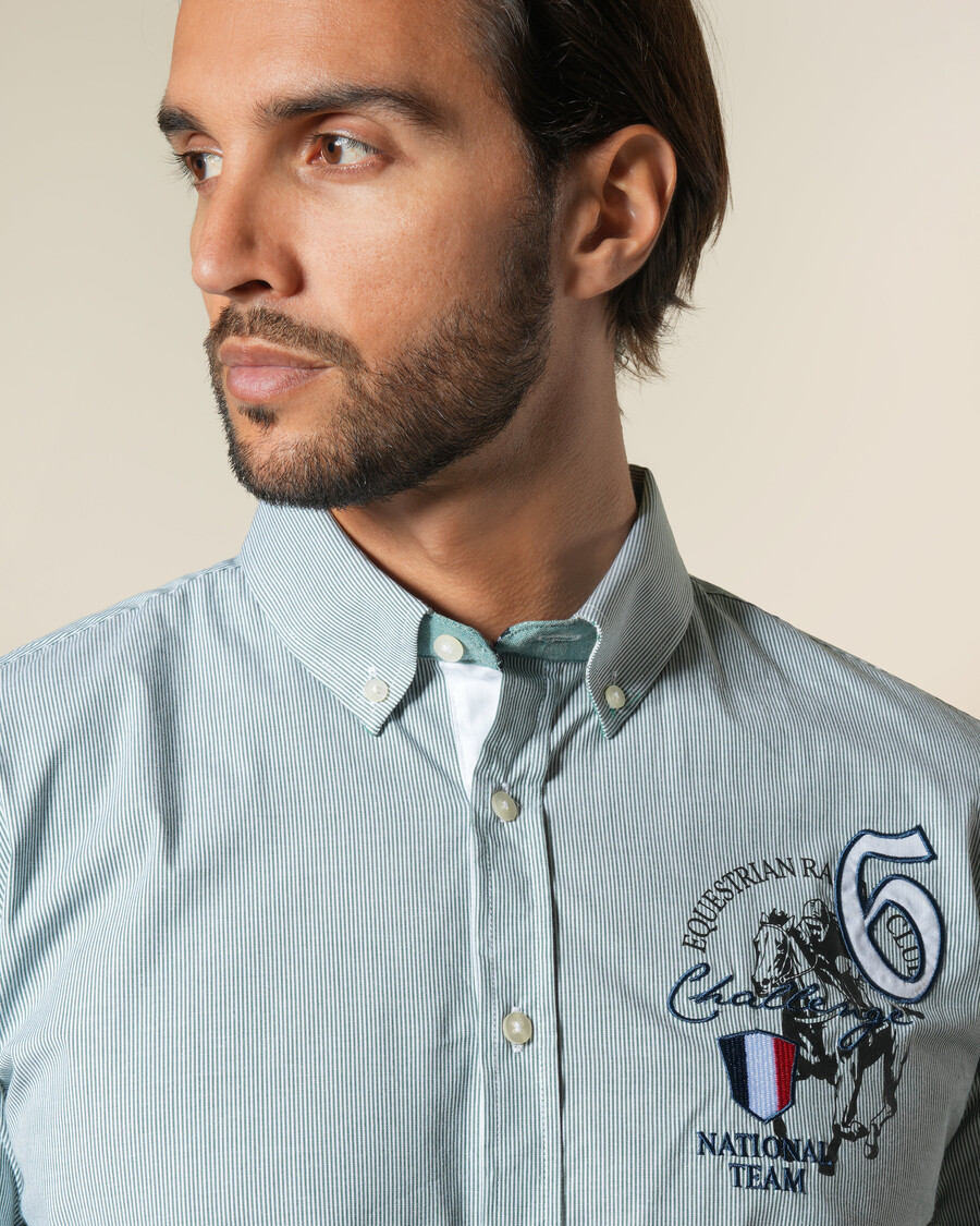chemise rayée à manches longues