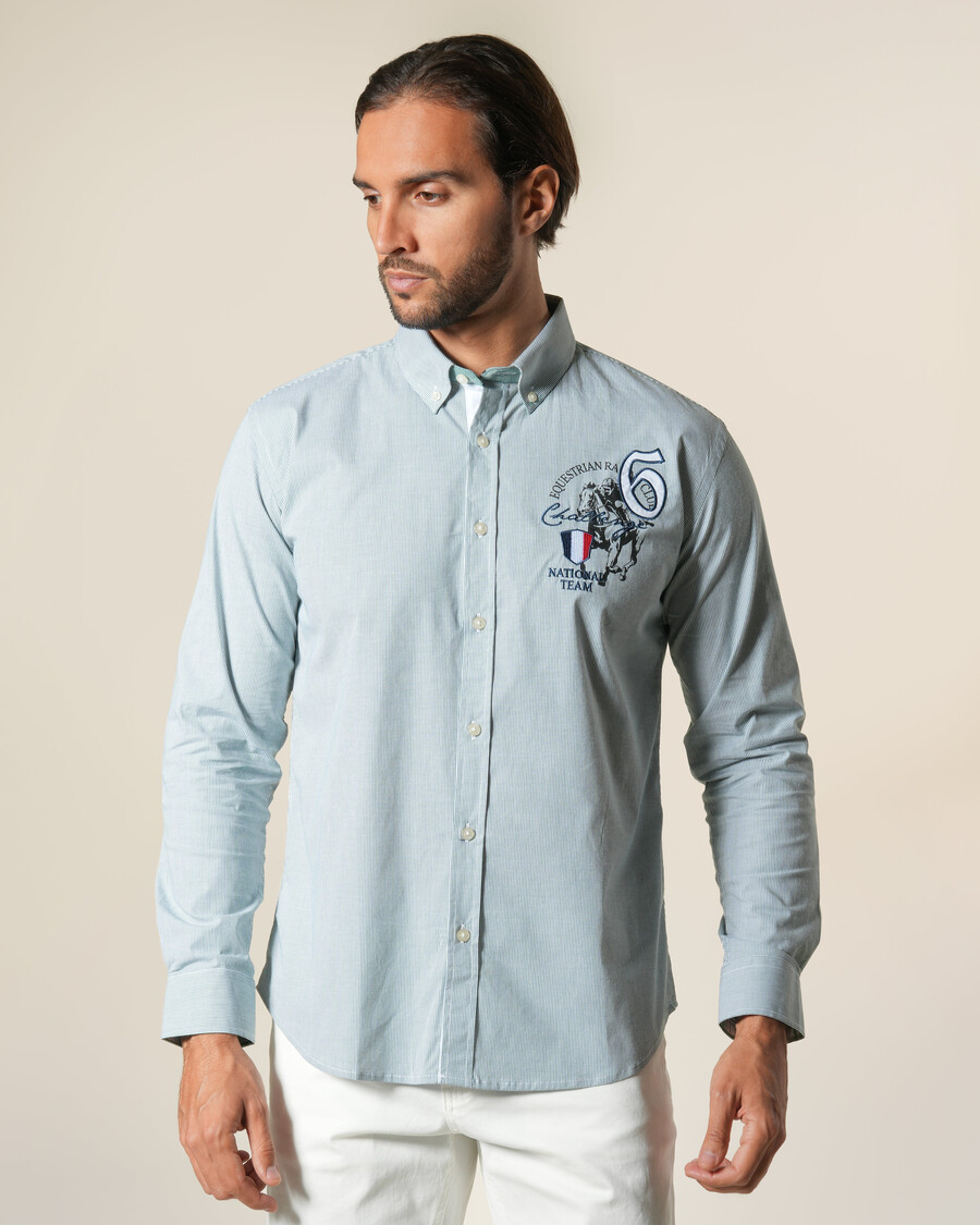 chemise rayée à manches longues