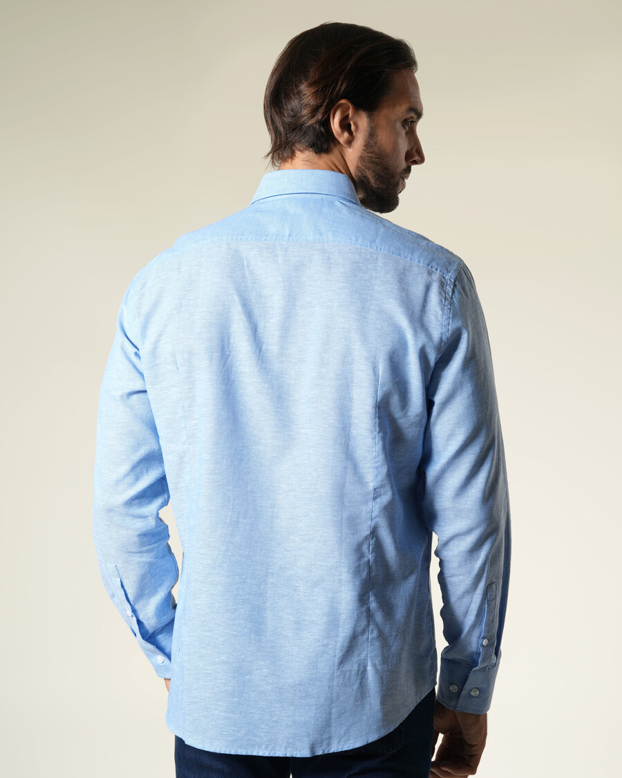 chemise unie à manches longues