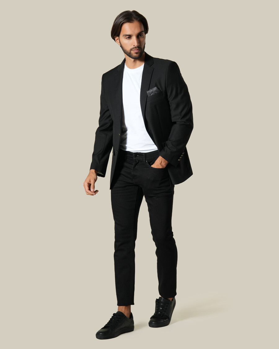 veste de costume à simple boutonnage