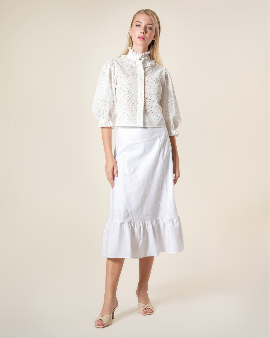 chemise victorienne en broderie anglaise