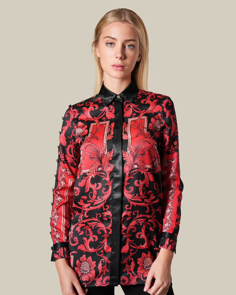chemise baroque à fleurs