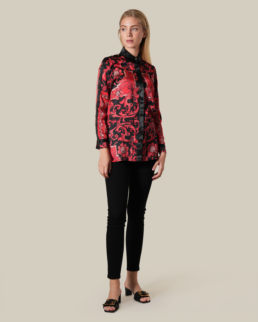 chemise baroque à fleurs
