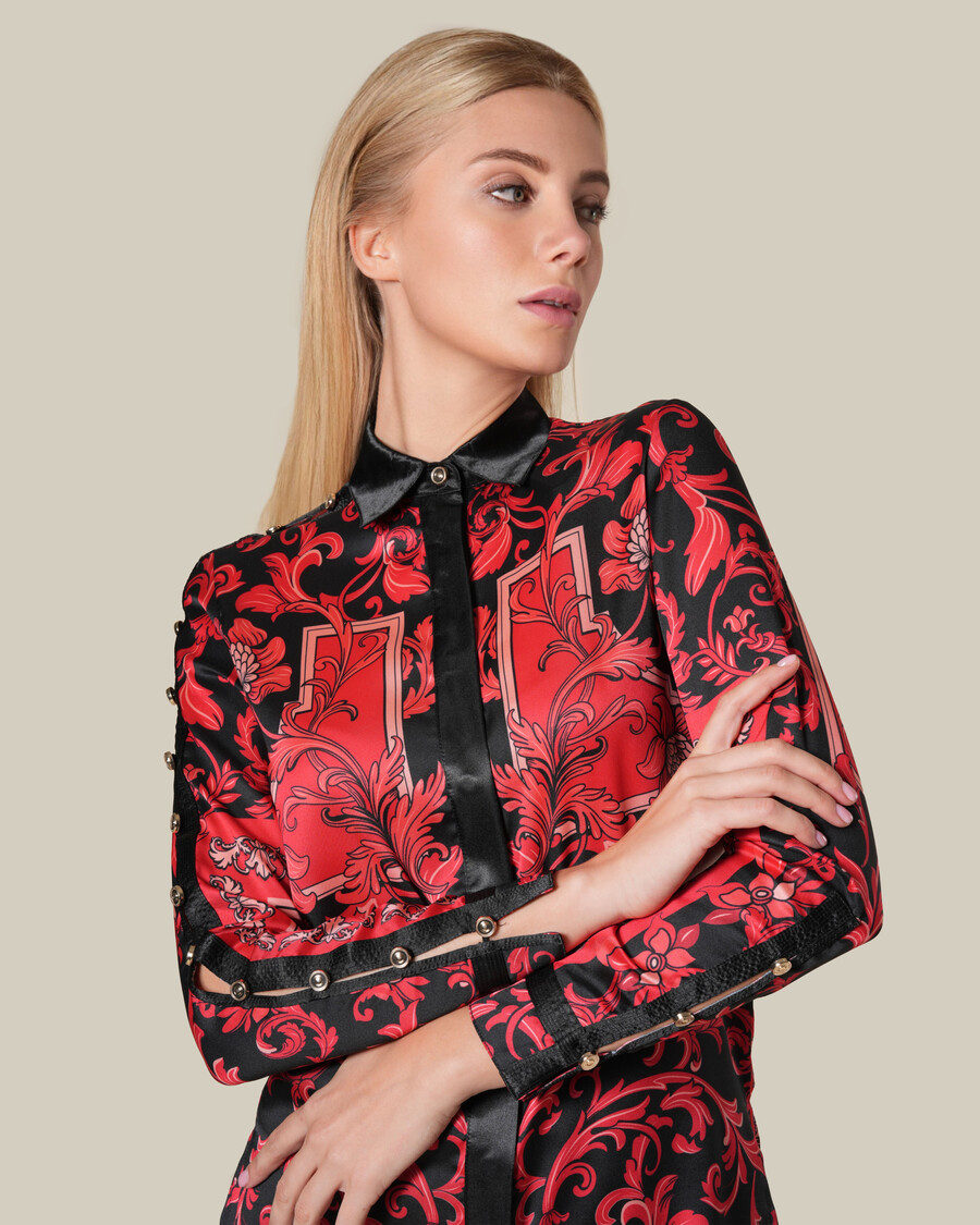 chemise baroque à fleurs