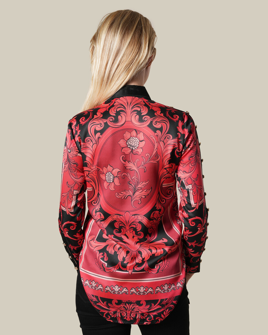 chemise baroque à fleurs
