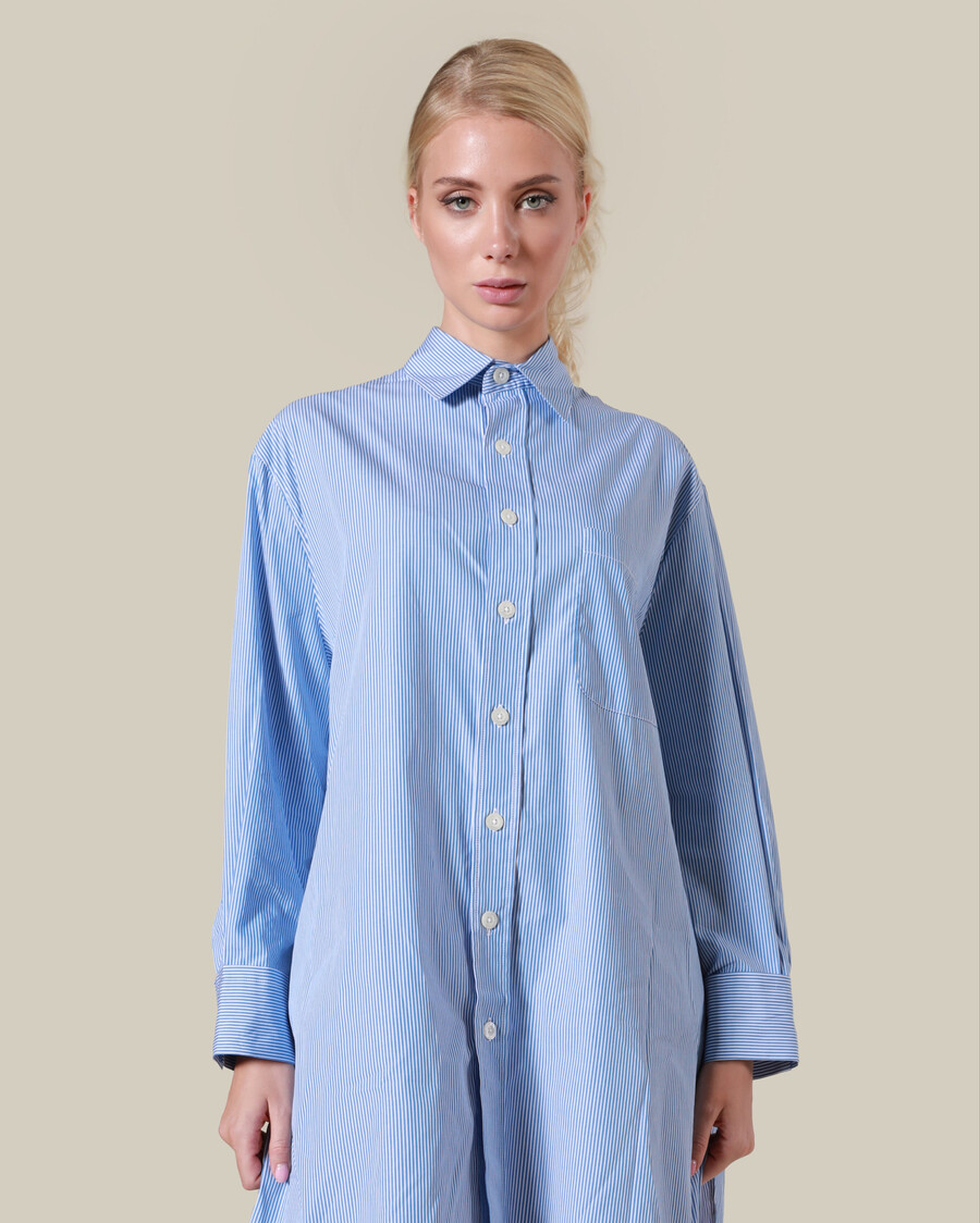 chemise rayée oversize en coton
