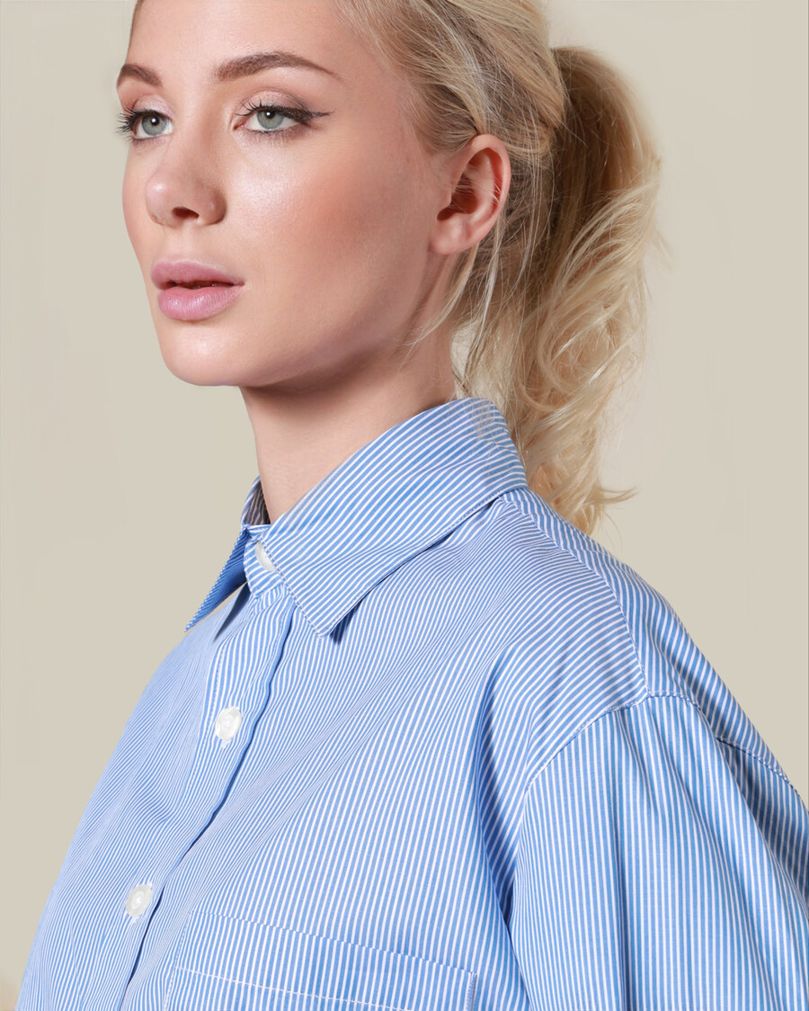chemise rayée oversize en coton