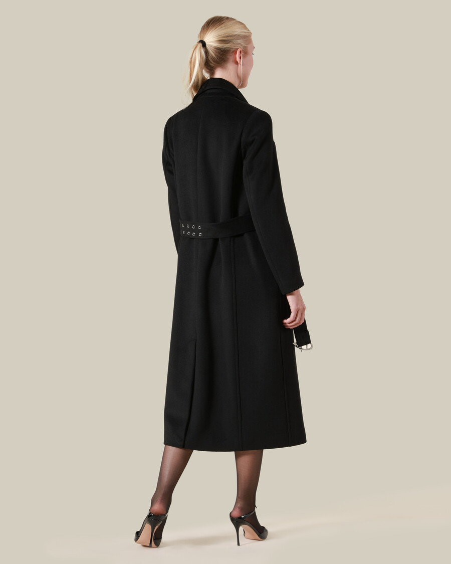 manteau mi-long ceinturé