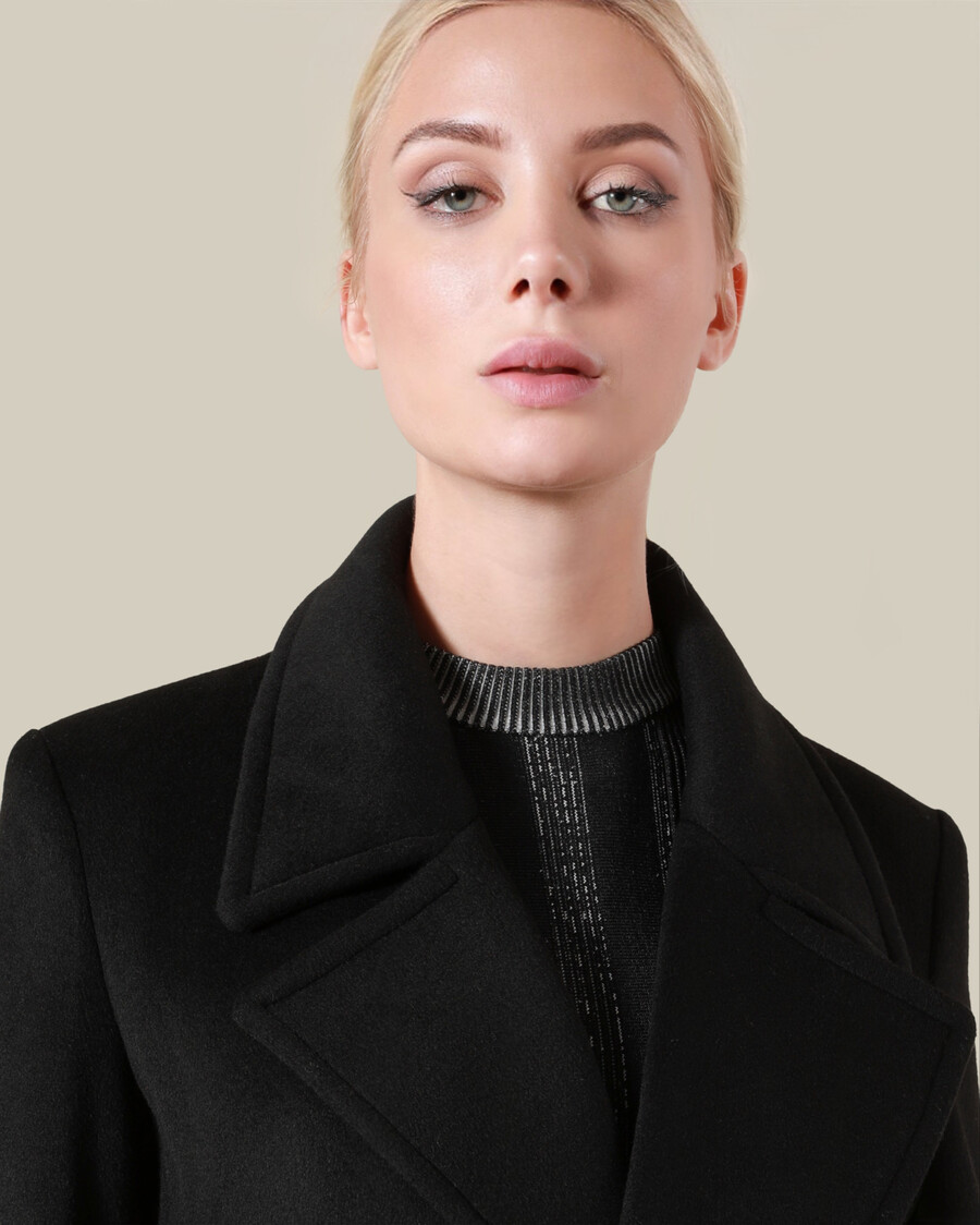 manteau mi-long ceinturé
