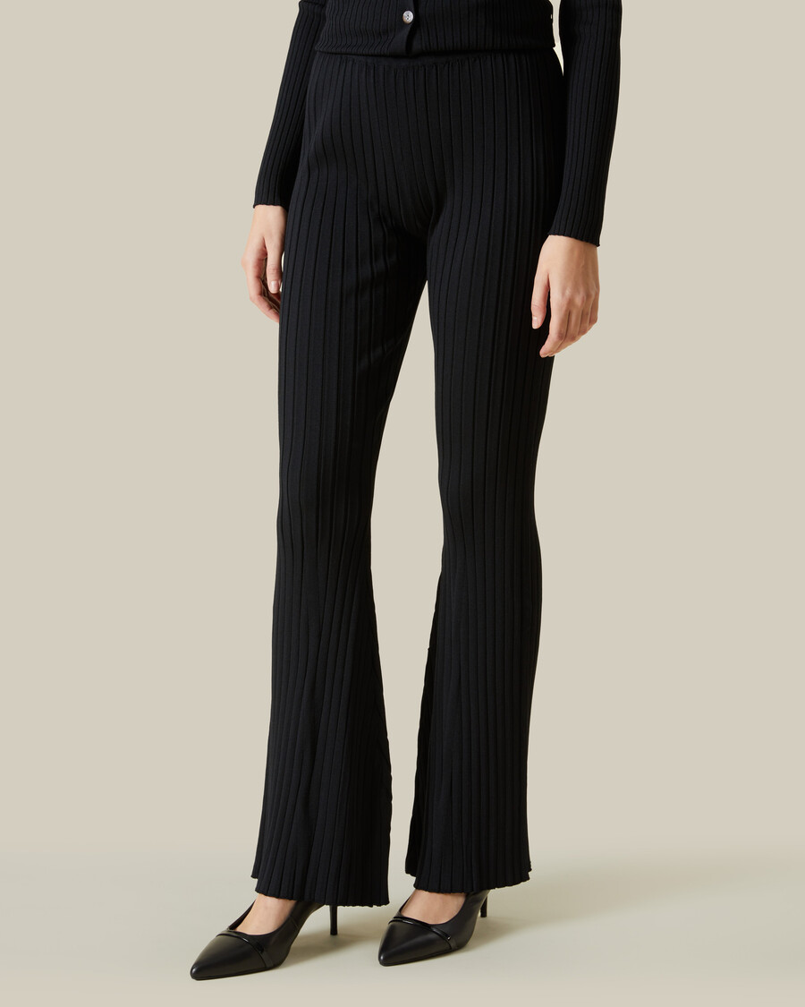 pantalon bootcut côtelé