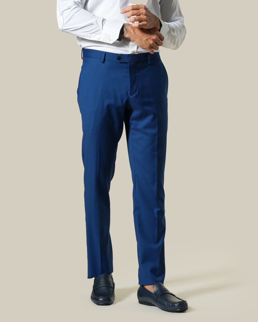 pantalon de costume bleu marine coupe slim