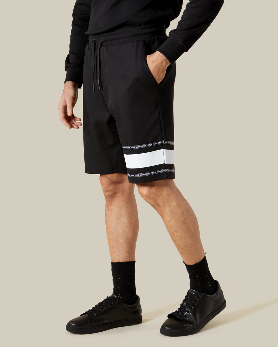 short de survêtement de marque à bandes