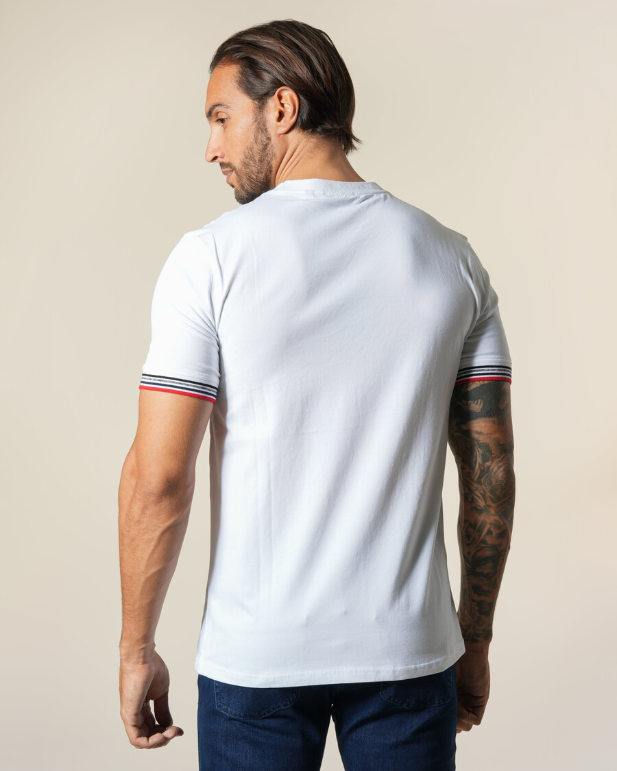 t-shirt classique à rayures côtelées
