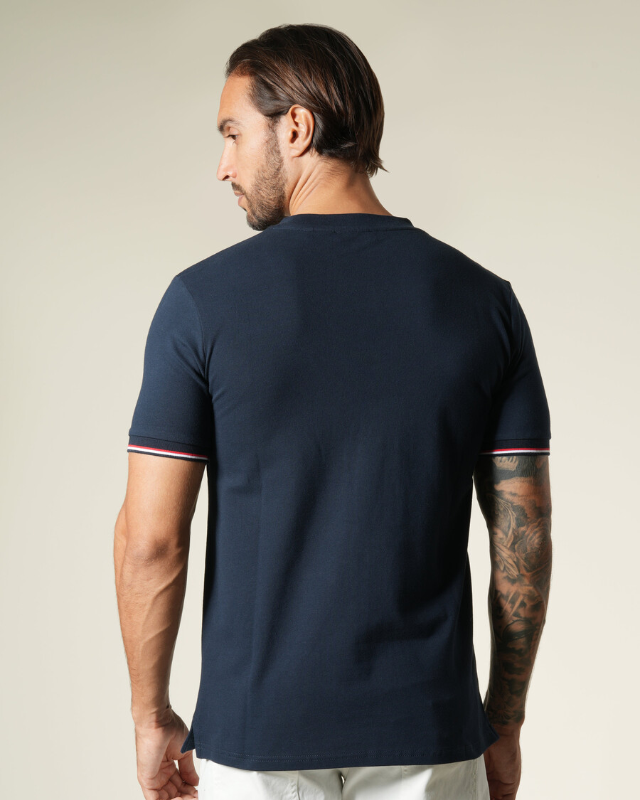t-shirt à poignets rayés