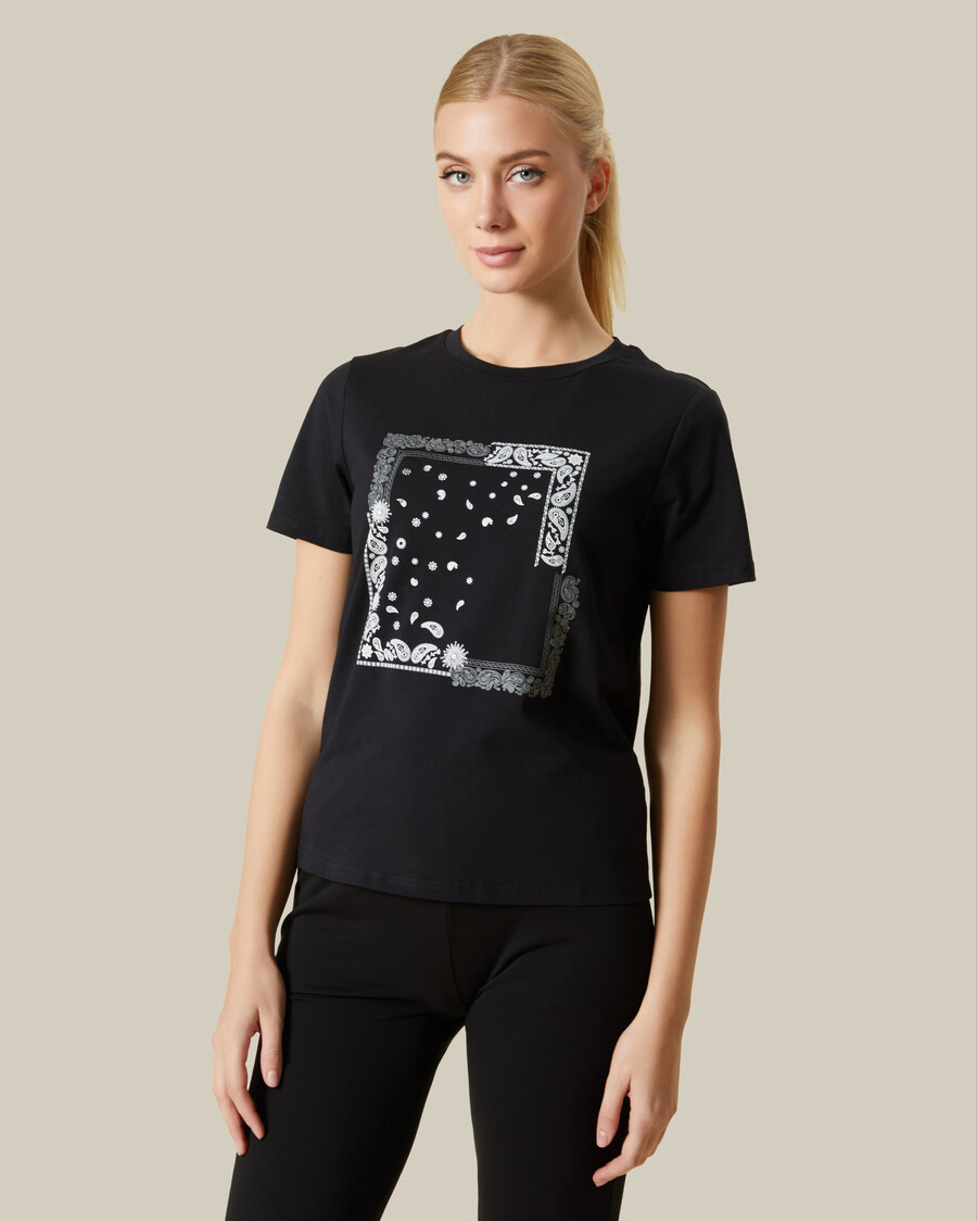 t-shirt imprimé cachemire