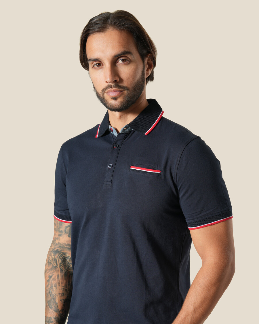 polo à liseré contrasté
