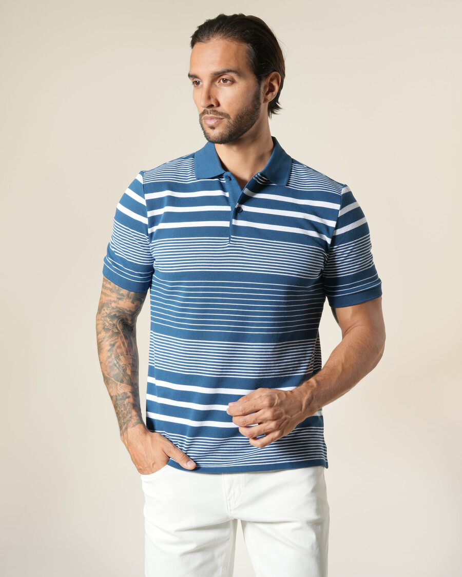 polo rayé en coton