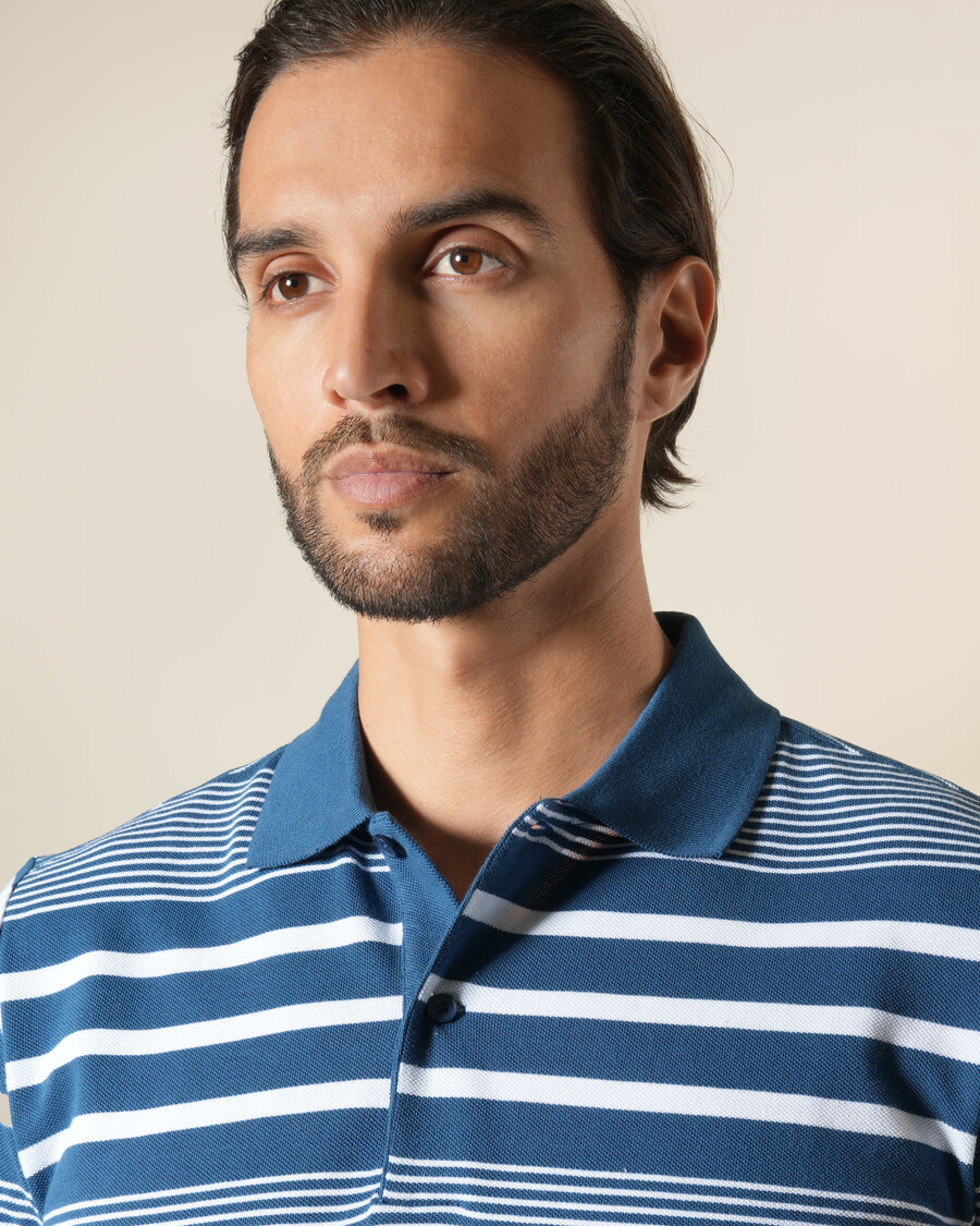polo rayé en coton