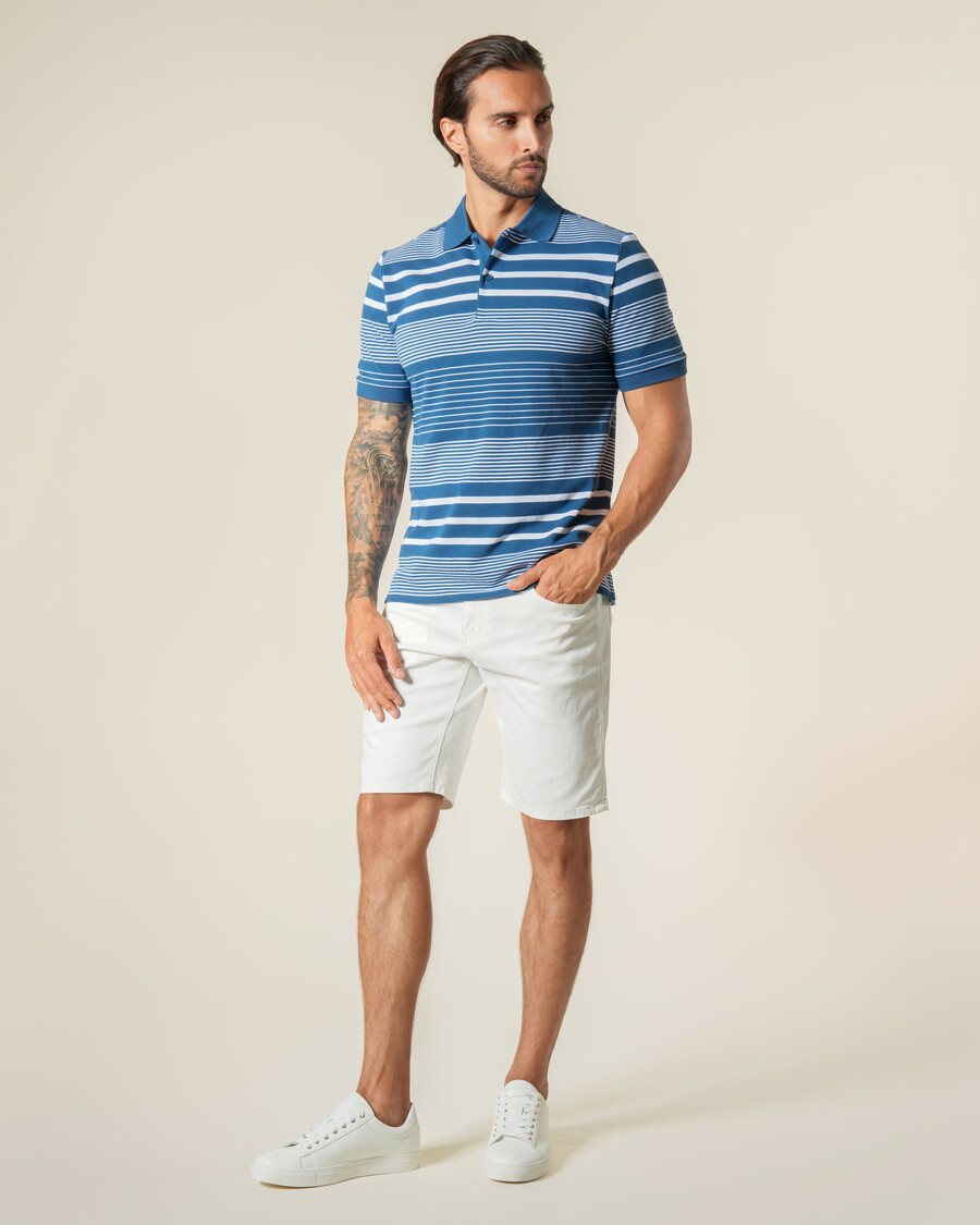 polo rayé en coton