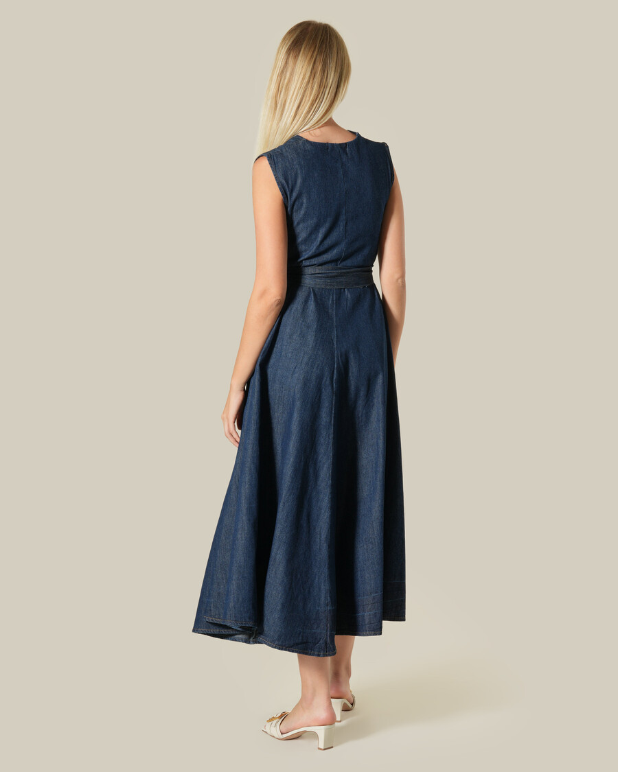 robe sans manches en chambray