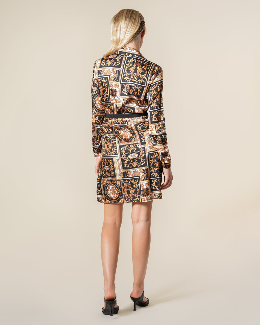 robe mini imprimée serpent et baroque