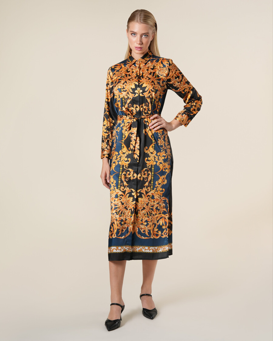 robe chemise baroque à contraste