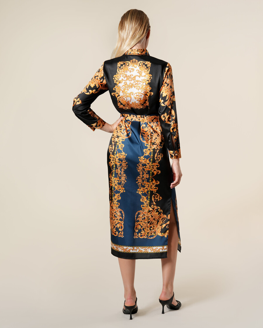robe chemise baroque à contraste