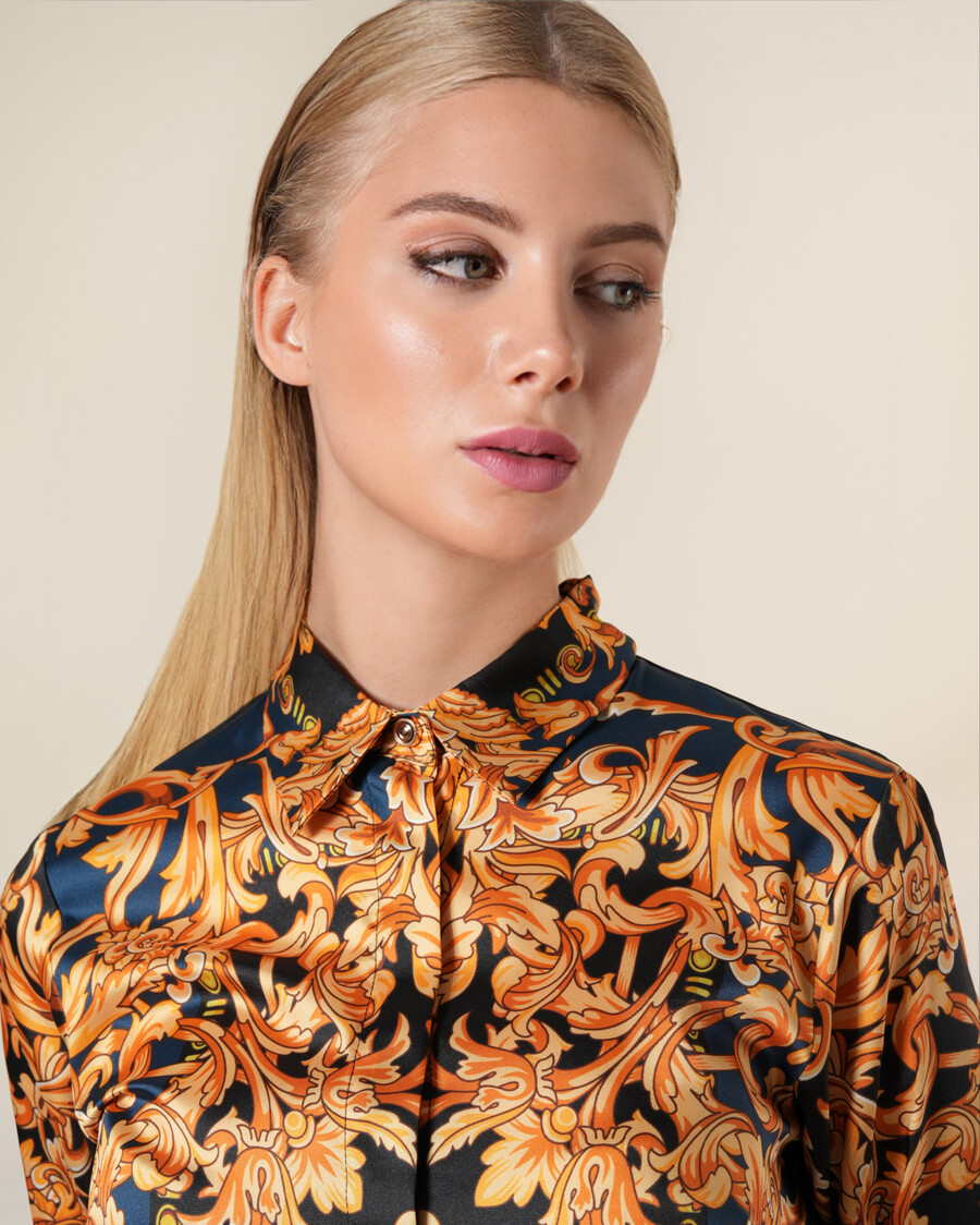 robe chemise baroque à contraste