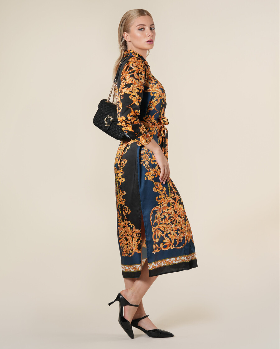 robe chemise baroque à contraste