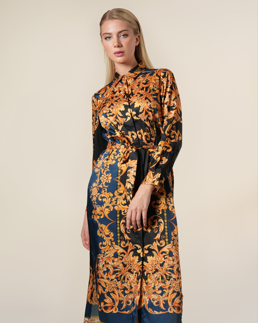 robe chemise baroque à contraste