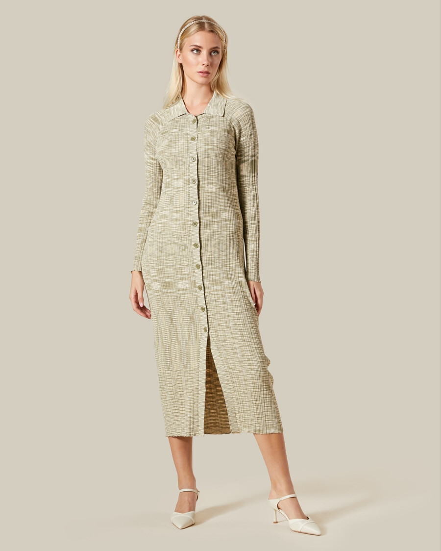 robe tricotée à motif marbre