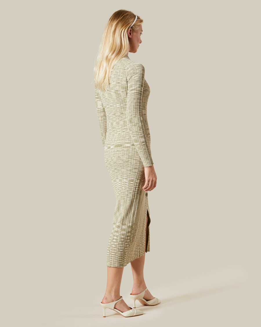 robe tricotée à motif marbre