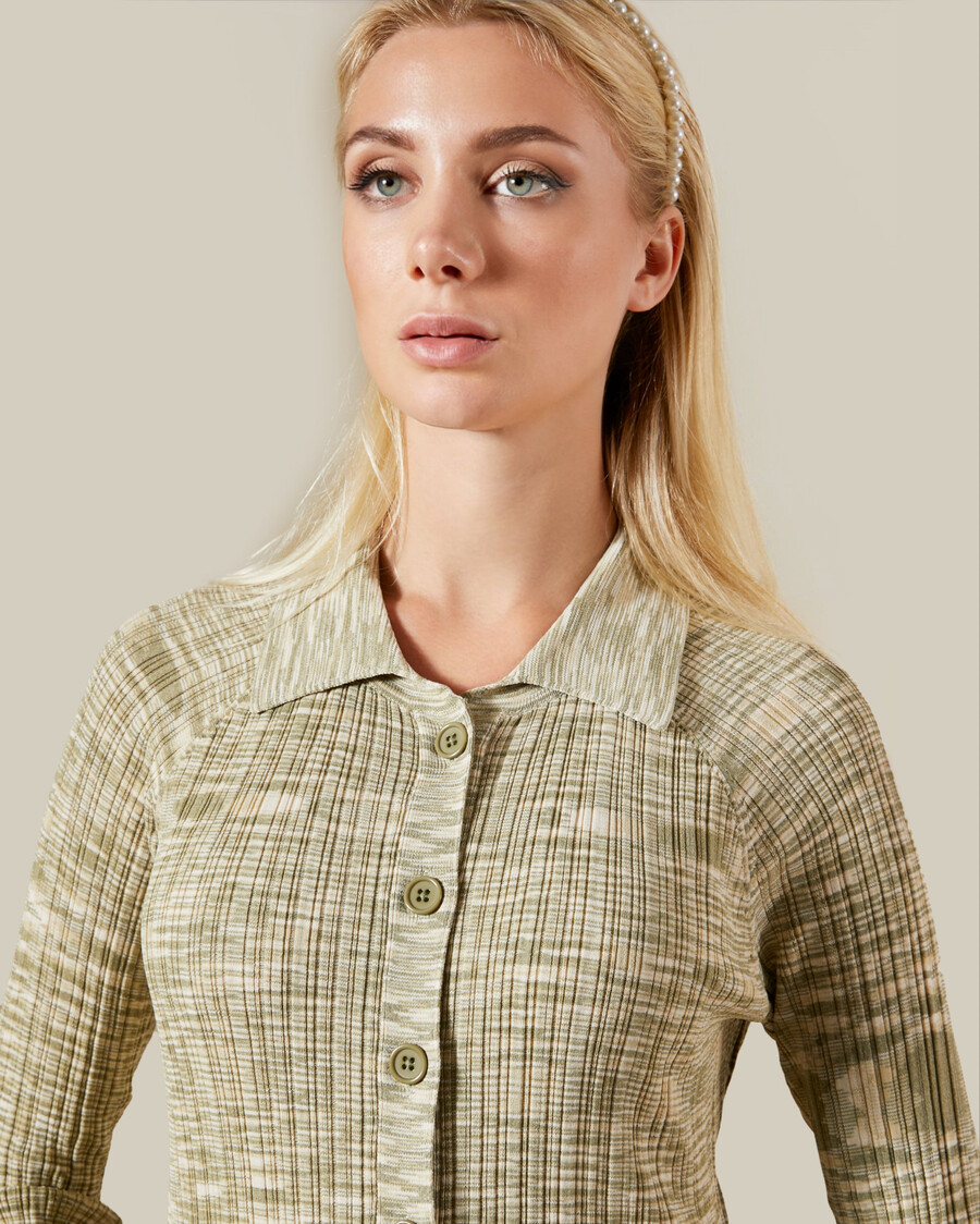 robe tricotée à motif marbre