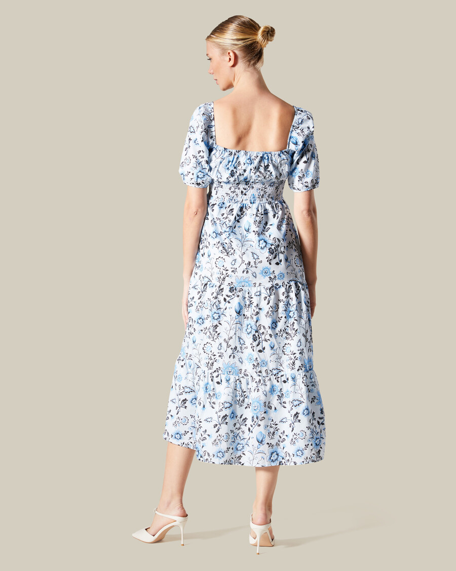robe midi à volants fleurie