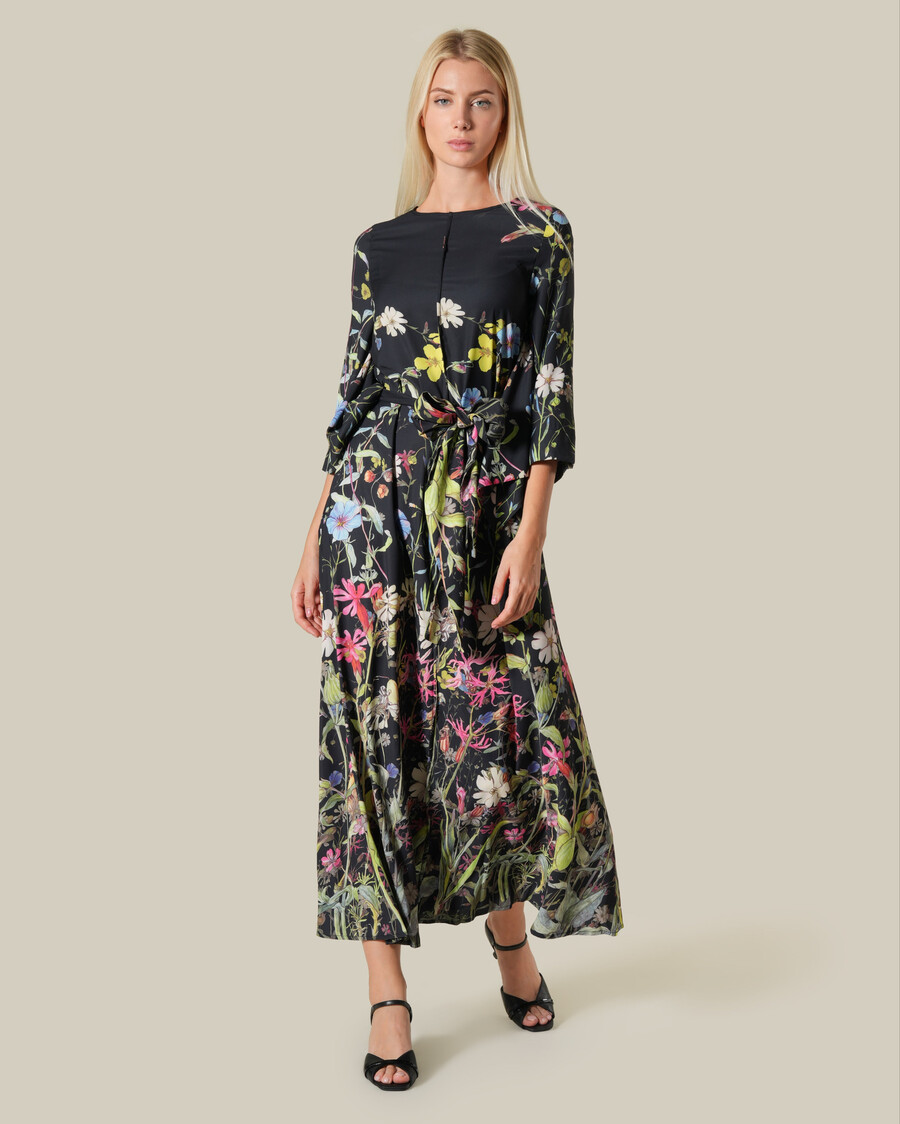 robe maxi imprimée botanique