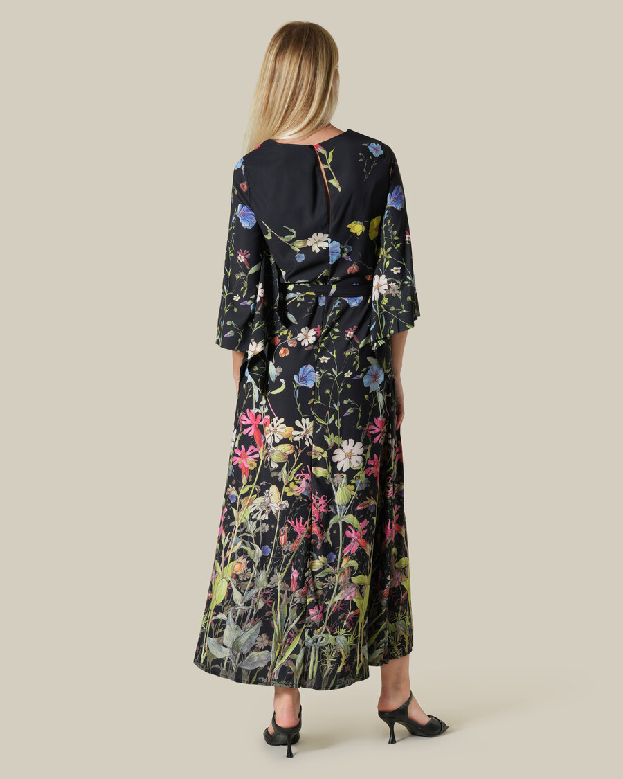 robe maxi imprimée botanique