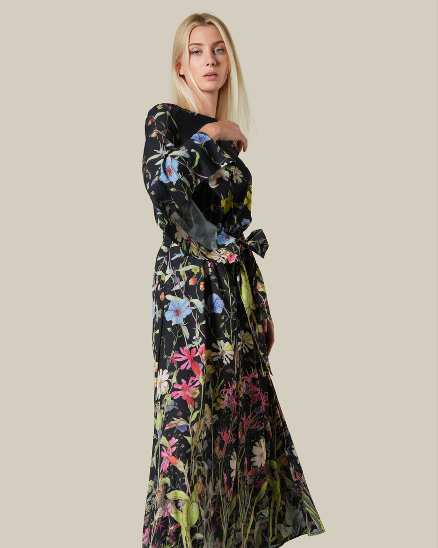 robe maxi imprimée botanique