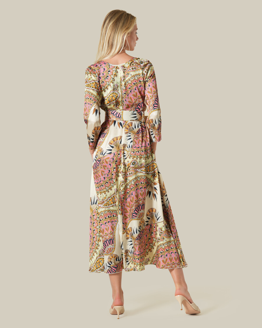 robe maxi ample à motifs rétro