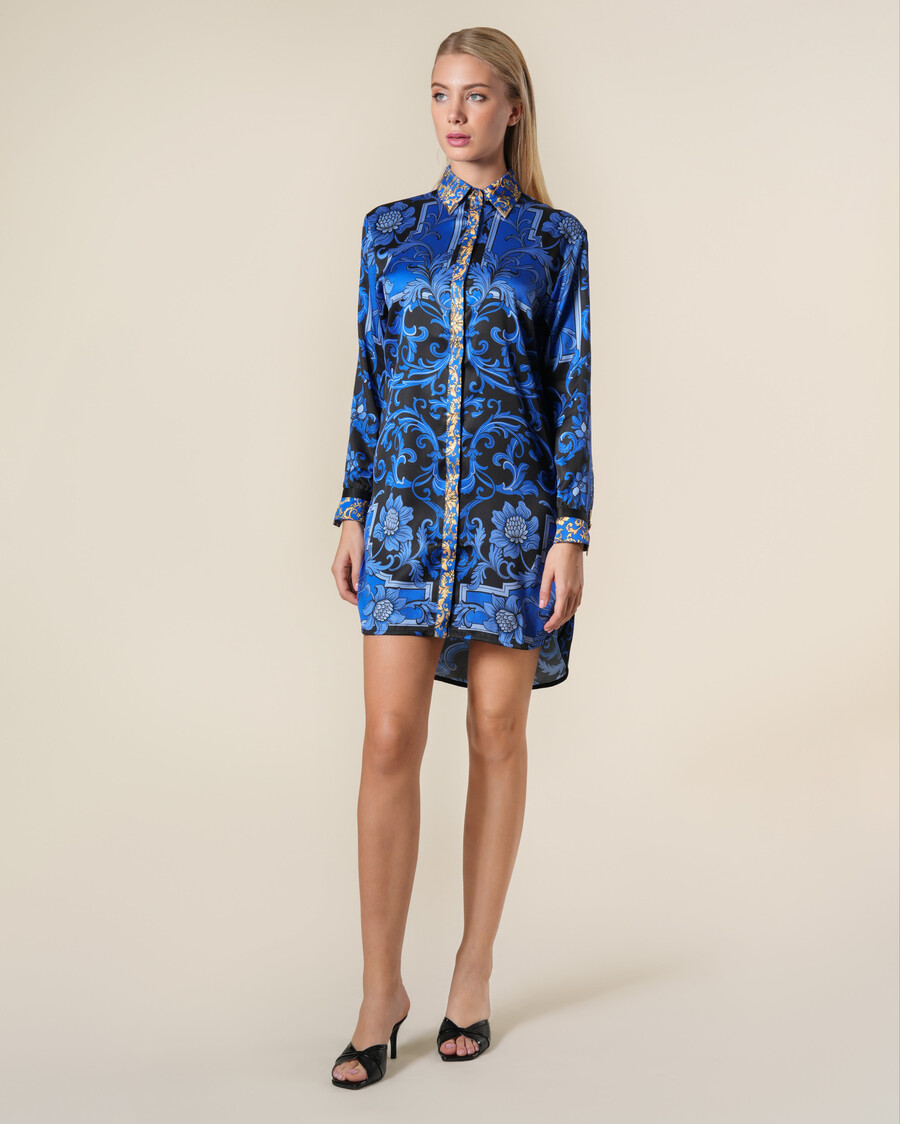 robe-chemise baroque à fleurs