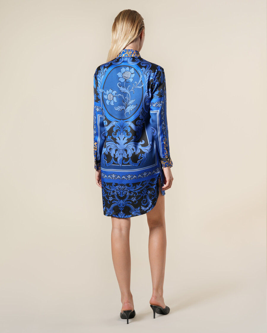 robe-chemise baroque à fleurs