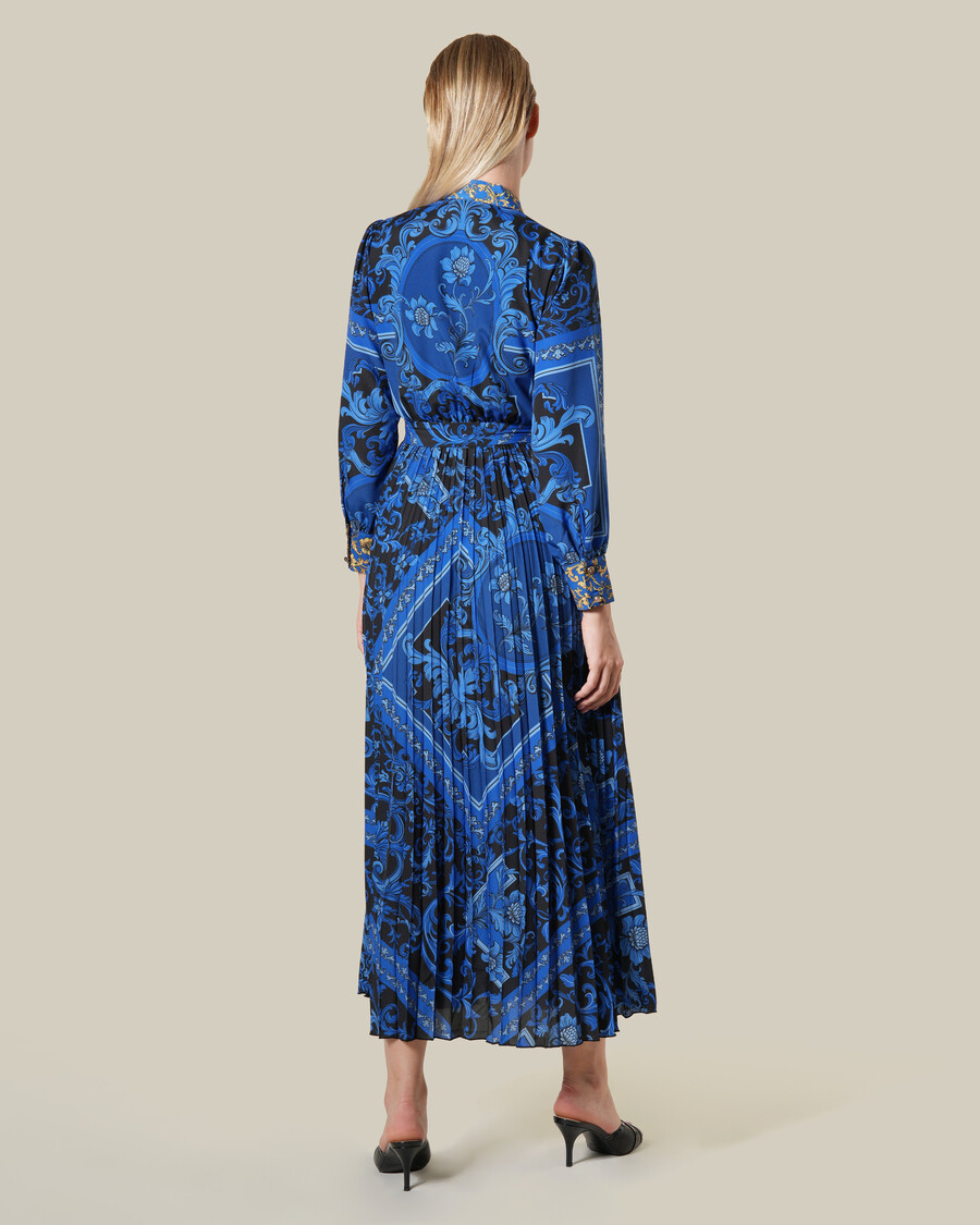 robe longue à imprimé floral baroque