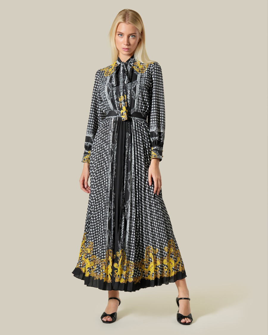 robe longue à carreaux baroques