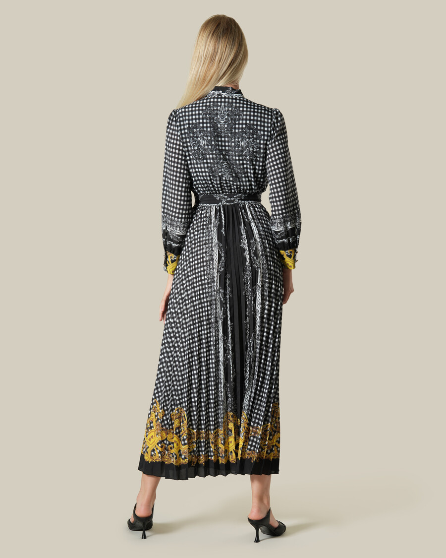 robe longue à carreaux baroques