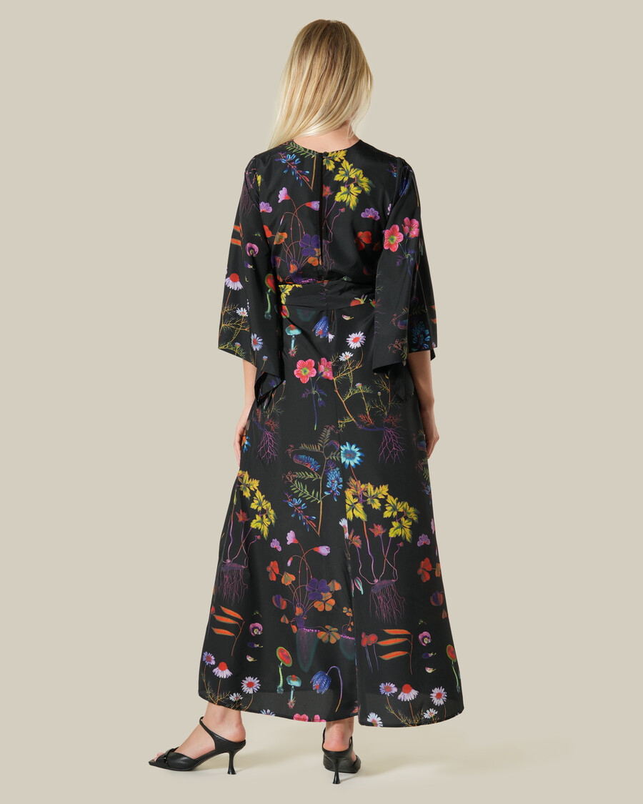 robe maxi à imprimé floral multicolore